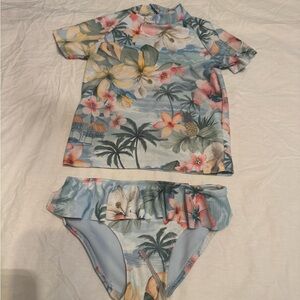 Next Tropical Floral Kids Rashguard Set